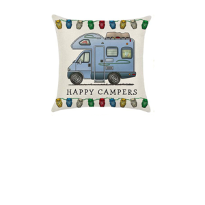 happy camper cushion cover