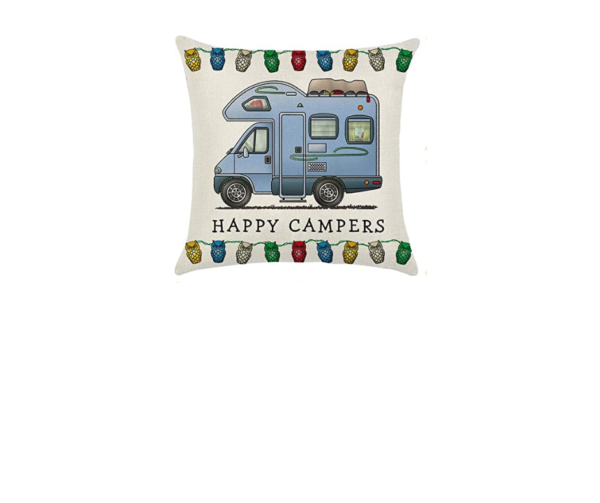 happy camper cushion cover