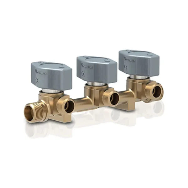 Truma Gas Manifold Valve 3 Way Brass Olives & Nuts Caravan/Motorhome