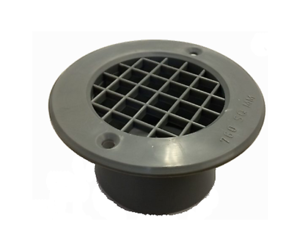 75mm Mesh Floor Vent Grey